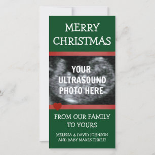 Cartes Pour Fêtes Annuelles Baby on The Way Christmas Ultrasound