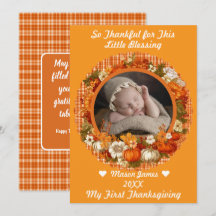 Baby’s First Thanksgiving Fall Floral Photo