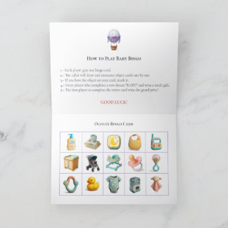 Cartes Pour Fêtes Annuelles Baby Shower Bingo Game Board10. Fun Party