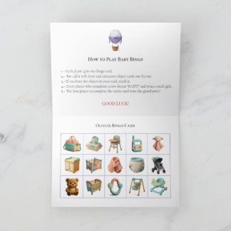 Cartes Pour Fêtes Annuelles Baby Shower Bingo Game Board16. Fun Party
