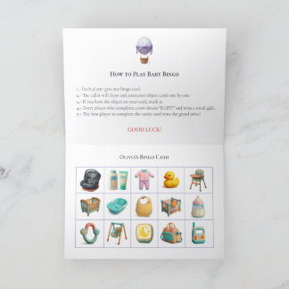 Cartes Pour Fêtes Annuelles Baby Shower Bingo Game Board19. Fun Party