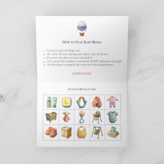 Cartes Pour Fêtes Annuelles Baby Shower Bingo Game Board4. Fun Party