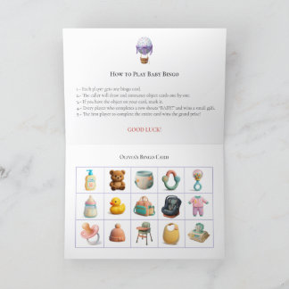 Cartes Pour Fêtes Annuelles Baby Shower Bingo Game Board7. Fun Party