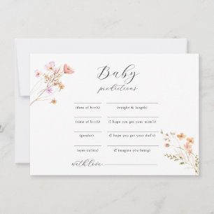 Cartes Pour Fêtes Annuelles Baby shower fleur sauvage Conseil Jeu