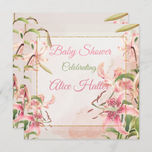 Cartes Pour Fêtes Annuelles Baby shower floral