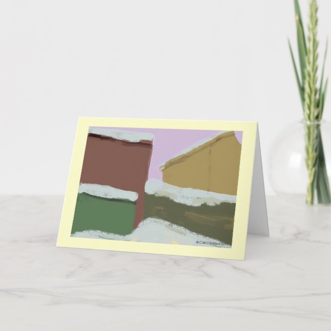 Cartes Pour Fêtes Annuelles Backyard d'hiver (Devant)