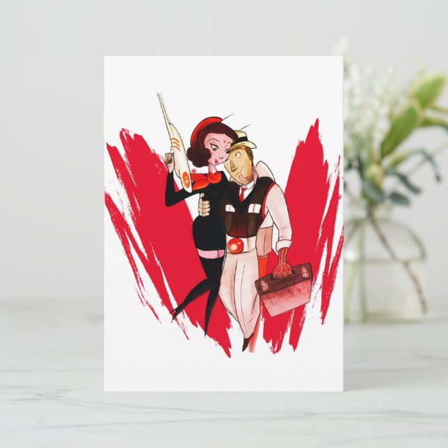Cartes Pour Fêtes Annuelles Bad Romance 3000 (Valentines) (Debout devant)