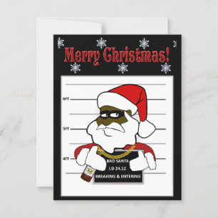 CARTES POUR FÊTES ANNUELLES BAD SANTA - JAILMATECARDS.CO.UK - CHRISTMAS
