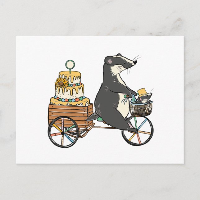 Cartes Pour Fêtes Annuelles Badger (Devant)