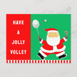 Cartes Pour Fêtes Annuelles Badminton Noël