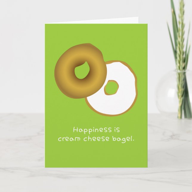 Cartes Pour Fêtes Annuelles Bagel heureux (Devant)