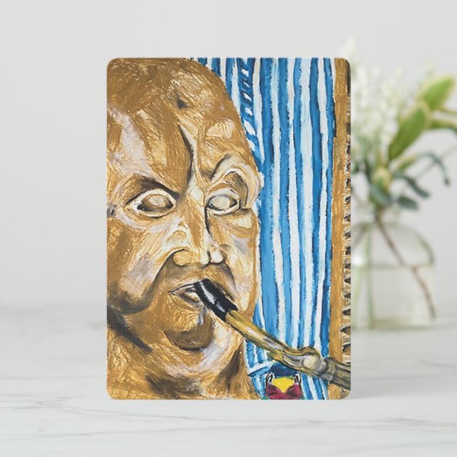 Cartes Pour Fêtes Annuelles Bagpiper (Debout devant)