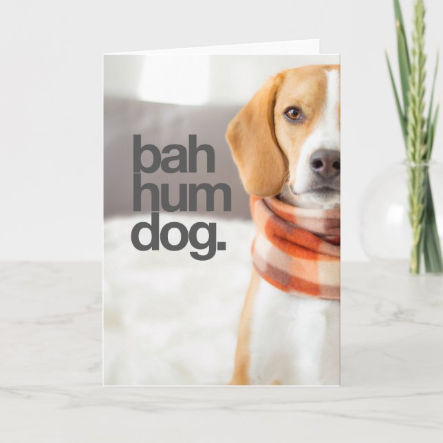 Cartes Pour Fêtes Annuelles "Bah Hum Dog" (Devant)
