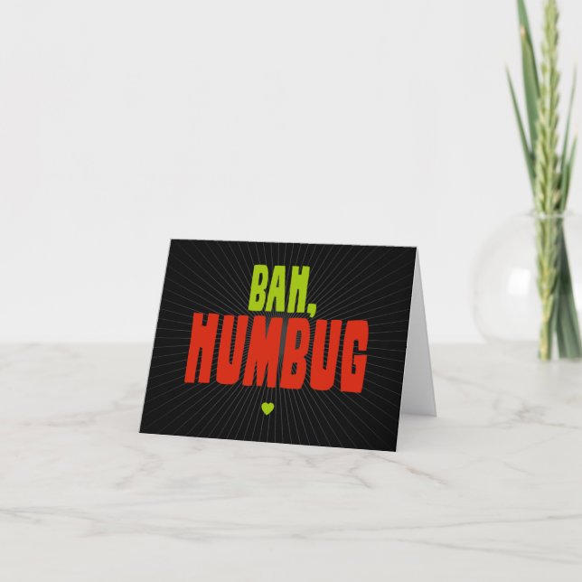 Cartes Pour Fêtes Annuelles Bah Humbug (Devant)