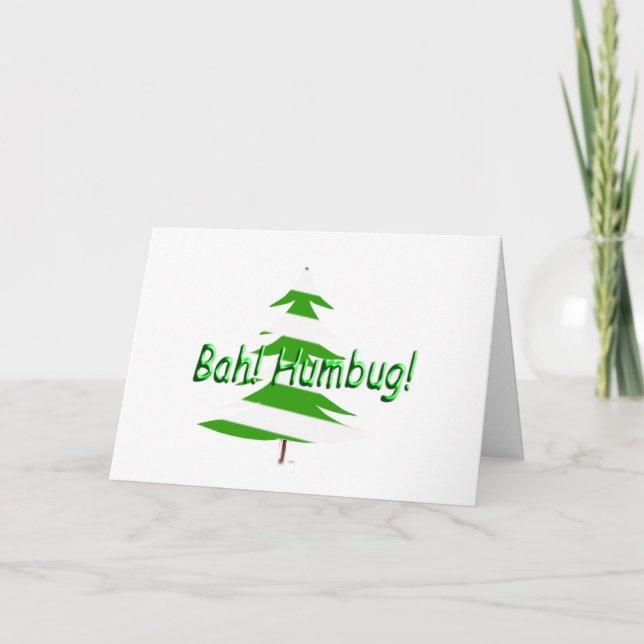 Cartes Pour Fêtes Annuelles Bah ! Humbug ! (Devant)