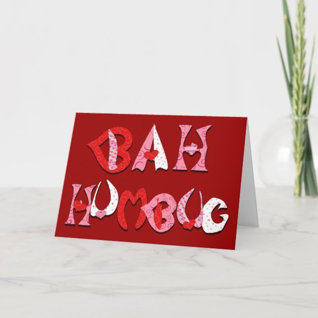 Cartes Pour Fêtes Annuelles Bah Humbug Valentine (Devant)