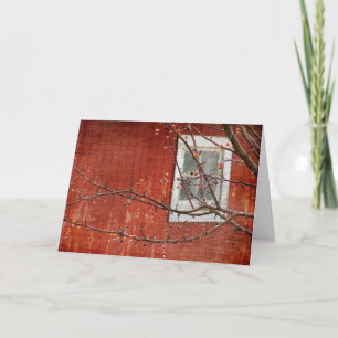 Cartes Pour Fêtes Annuelles Baies et grange, Noël