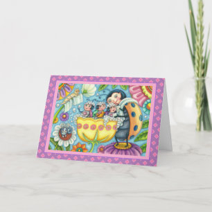 CARTES POUR FÊTES ANNUELLES BAIN À BULLE À BULLE DE TULIP POUR MÈRE LADYBUG &