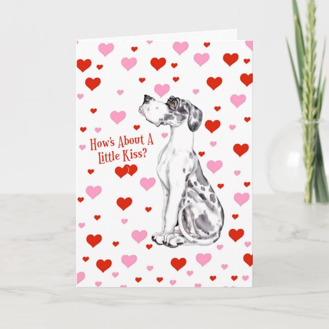 Cartes Pour Fêtes Annuelles Baiser de Saint-Valentin d'UC de harlequin de (Devant)