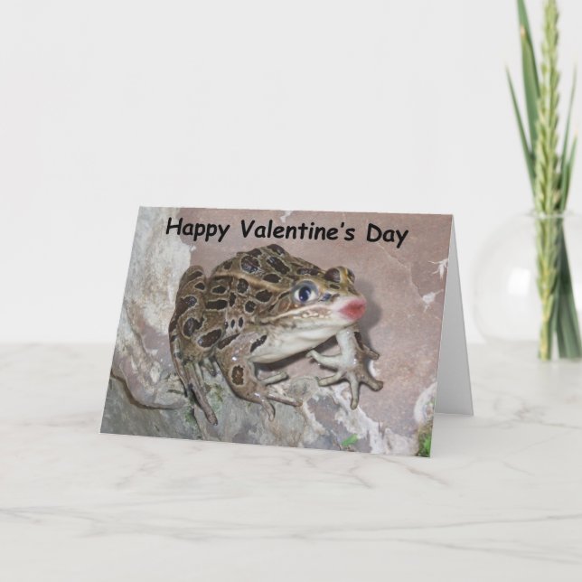 Cartes Pour Fêtes Annuelles Baiser la grenouille pour la Saint-Valentin (Devant)