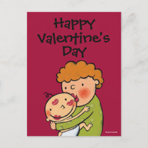 Cartes Pour Fêtes Annuelles Baisers à lèvres rose grand-mère pour bébé