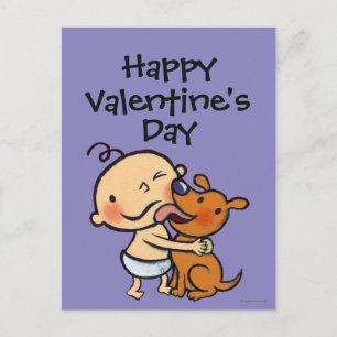 Cartes Pour Fêtes Annuelles Baisers de chiot pour le bébé