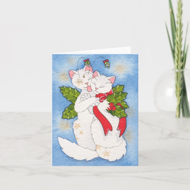Cartes Pour Fêtes Annuelles Baisers de Noël (Devant)