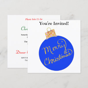 Cartes Pour Fêtes Annuelles Bal Ornement Bleu Fête de Noël