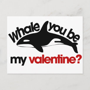 Cartes Pour Fêtes Annuelles Baleine tu es ma Saint Valentin