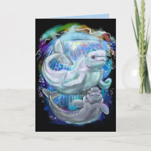 Cartes Pour Fêtes Annuelles Baleines de Beluga