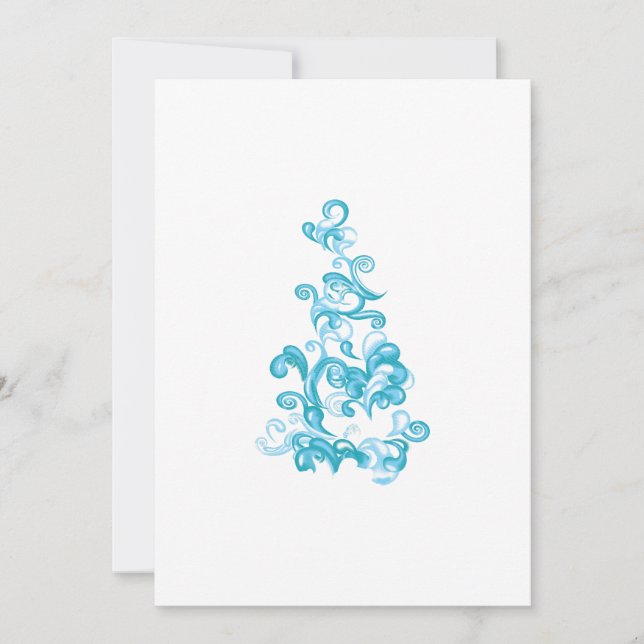 Cartes Pour Fêtes Annuelles Ball Blue, Medium Turquoise design décoratif (Devant)