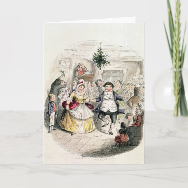 Cartes Pour Fêtes Annuelles Ball de M. Fezziwig's, 'd'un Christmas Carol (Devant)