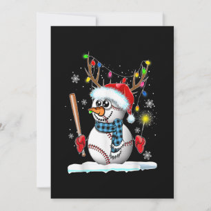 Cartes Pour Fêtes Annuelles Balle de baseball Bonhomme de neige Renne Lumières