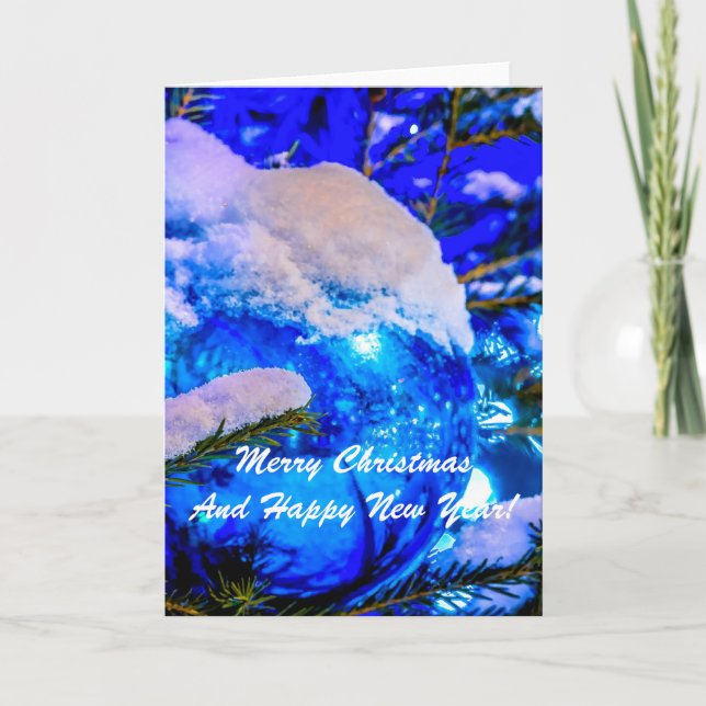 Cartes Pour Fêtes Annuelles Balle de Noël (Devant)