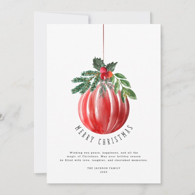 Cartes Pour Fêtes Annuelles Balle de Noël Joyeux Noël Non Photo (Devant)