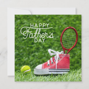 Cartes Pour Fêtes Annuelles Balles et raquette de tennis Joyeuse Fête des Père