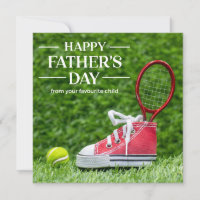 Balles et raquette de tennis Joyeuse Fête des Père