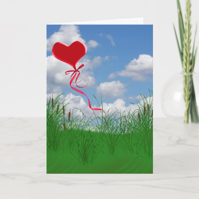 Cartes Pour Fêtes Annuelles Ballon de Valentine (Devant)