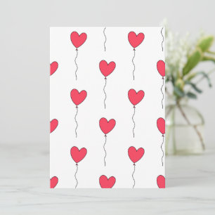 Cartes Pour Fêtes Annuelles Ballons en forme de cœur