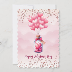 Cartes Pour Fêtes Annuelles Ballons Heureuses Saintes-Valentin