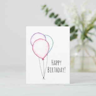 Cartes Pour Fêtes Annuelles Ballons Joyeux Anniversaire Art Doodle