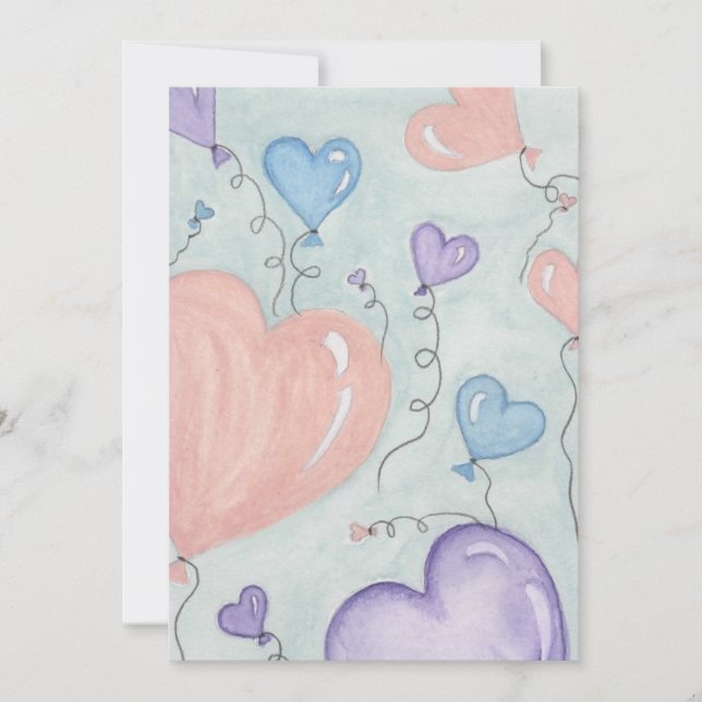 Cartes Pour Fêtes Annuelles Balloons Valentine (Devant)