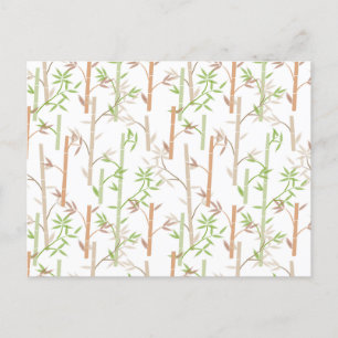 Cartes Pour Fêtes Annuelles Bambou Foliage Oriental Feuilles de verdure