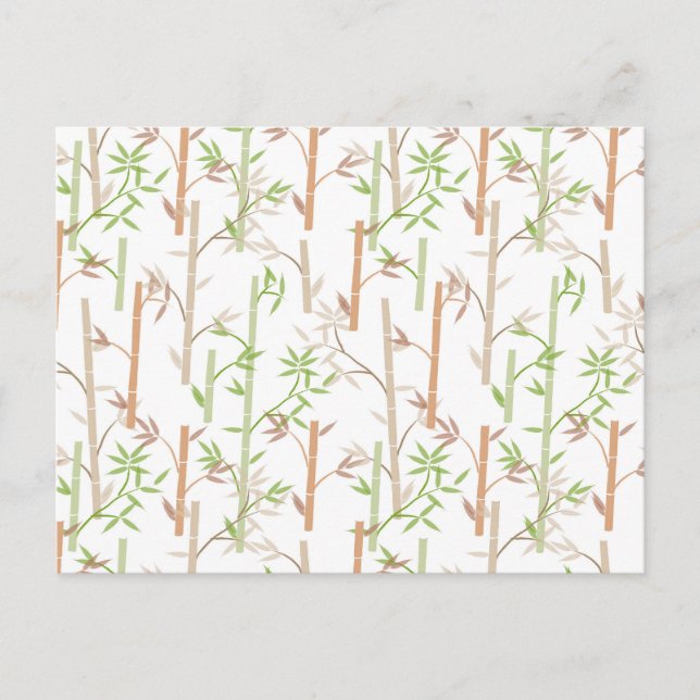 Cartes Pour Fêtes Annuelles Bambou Foliage Oriental Feuilles de verdure (Devant)