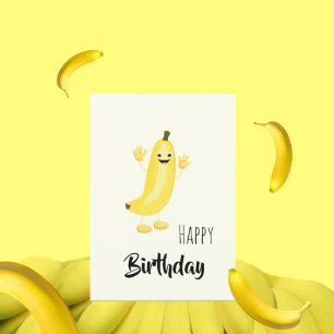 Cartes Pour Fêtes Annuelles banane cool