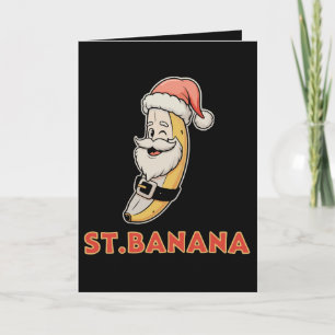 Cartes Pour Fêtes Annuelles Banane de Noël Santa Drôle de Fêtes de Noël