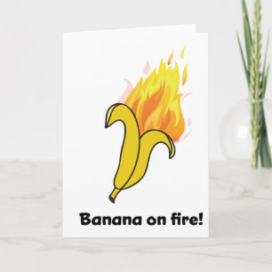 Cartes Pour Fêtes Annuelles Banane de Wellcoda la bonne année du feu