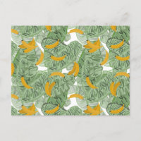 Banane tropicale moderne Motif vert