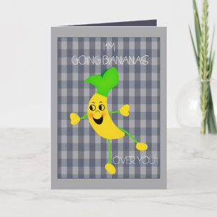 Cartes Pour Fêtes Annuelles Bananes au-dessus de vous salutations de