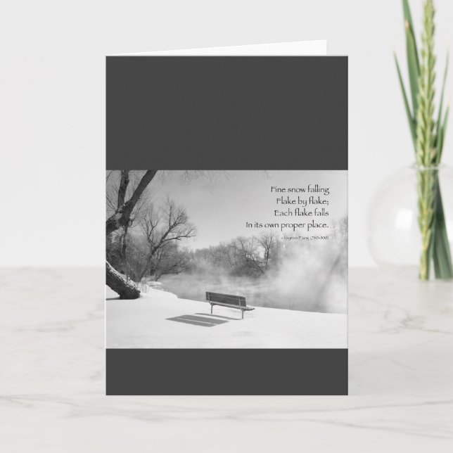 Cartes Pour Fêtes Annuelles Banc de neige dans le silence (Devant)